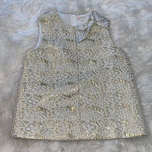 Gold and White Tank Top Size 14 from Crewcuts
